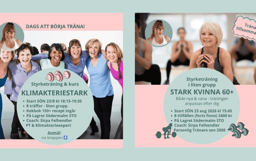 Träningsgrupper startar 23/8-2026 i Stockholm
