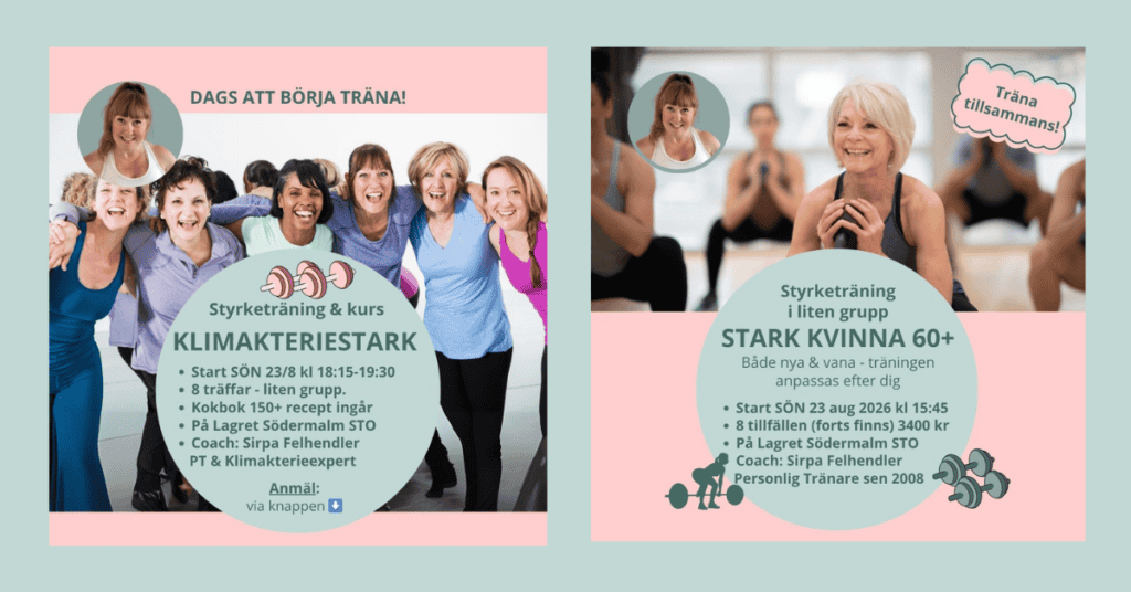 Träningsgrupper startar 23/8-2026 i Stockholm