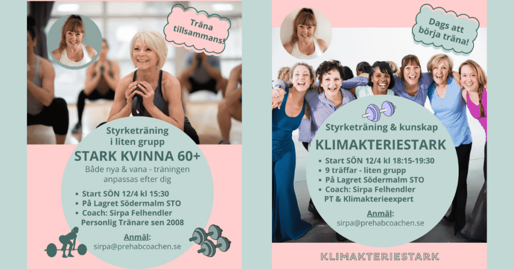 Nystart träningsgrupper i Stockholm 12april2026